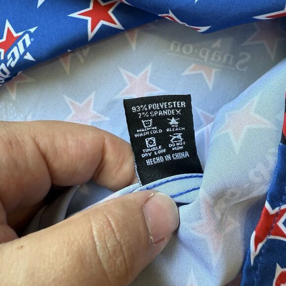 Dixxon Shirt XL Blue Pastrana Snap On Short Sleeve Button Up Casual Workwear - Picture 5 of 8